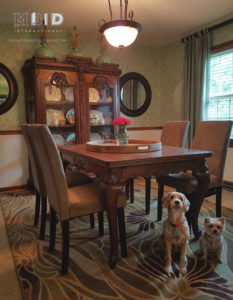 Green and Purple Transitional Farmhouse Kitchen Greensboro NC