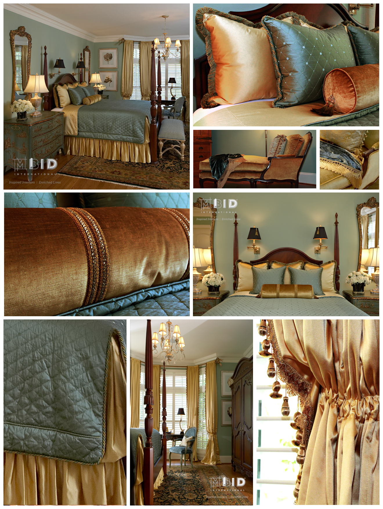 Gold and teal bedroom deals
