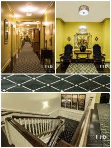 Boutique Hotel Interior Design Hallways and Corridors Yellow Green Chartreuse