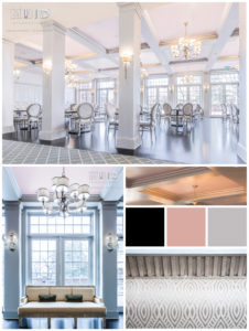 Hotel Restaurant Design Gatsby Silver and Pink