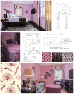 Luxury Boutique Hotel Bedroom Suite Design Purple Peacock