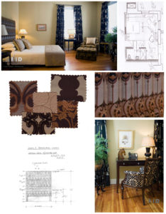 Historic Preservation Boutique Hotel Bed and Breakfast Design NC Brown Tan Black