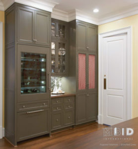 Dry Bar Design and Wine Fridge Custom Kitchen Greensboro